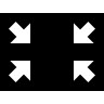 Icon representing the art of editing - white arrows in the corners of a black square, all pointing towards the centre of the square.